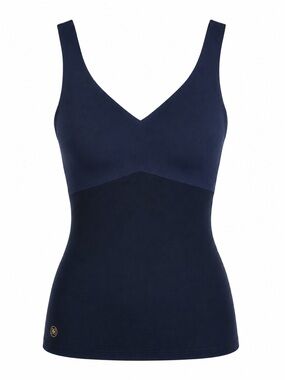 Honeylove LiftWear Tank 2X Navy Compression Shapewear Built-In Bra Sculpting